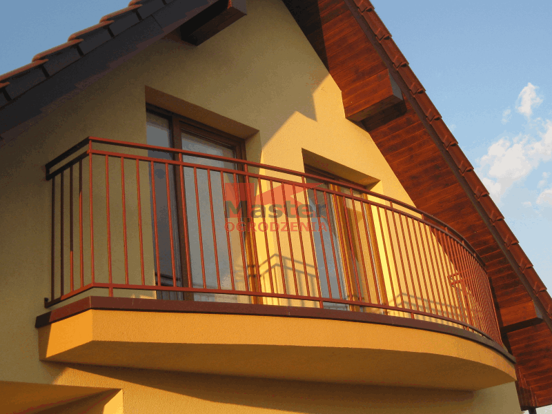 balustrada balkonowa półokragła metalowa prosta tania wrocław