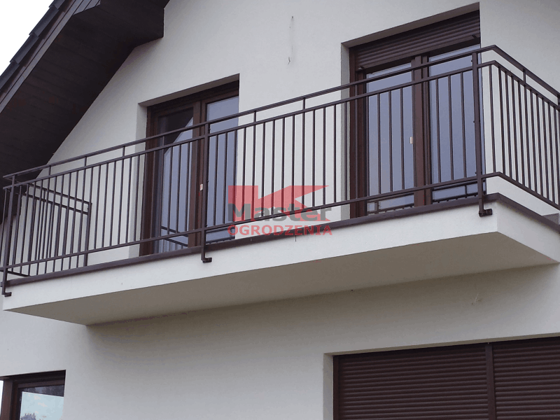 balustrada balkonowa tarasowa prosta tania metalowa wrocław