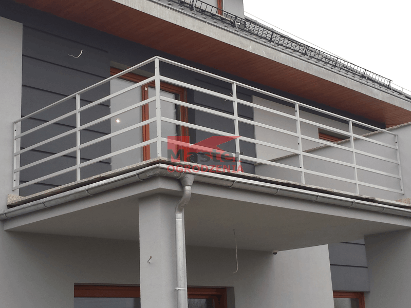 balustrada balkonowa nowoczesna pozioma metalowa wrocław