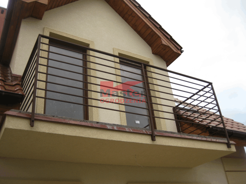 balustrada balkonowa metalowa wrocław nowoczesna poziome profile