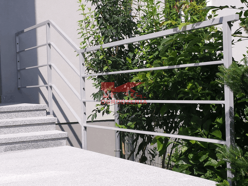 balustrada barierka schodowa nowoczesna metalowa pozioma wrocław