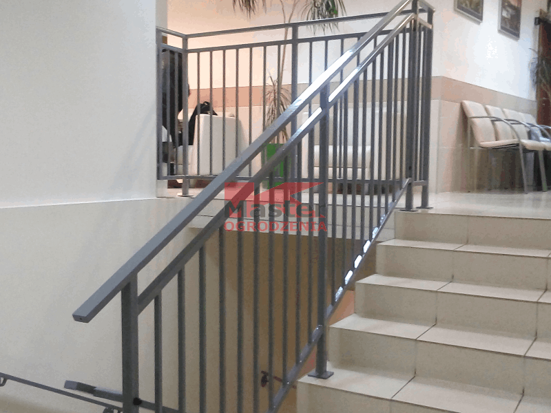 balustrada schodowa wrocław prosta nowoczesna metalowa tania