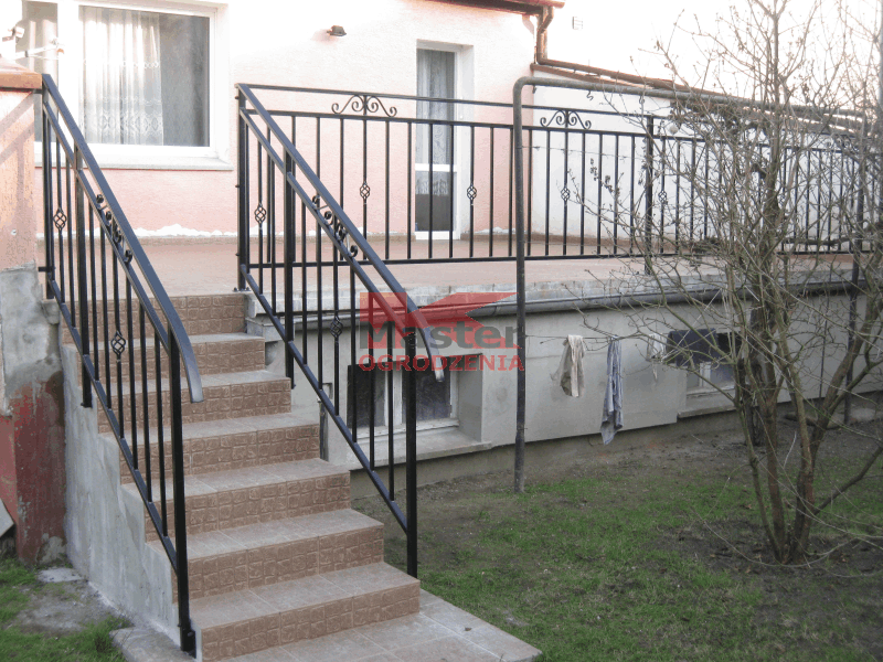 balustrada schodowa tarasowa kuta metalowa ozdobna
