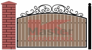 ogrodzenie metalowo drewniane sztachetowe ozdobne